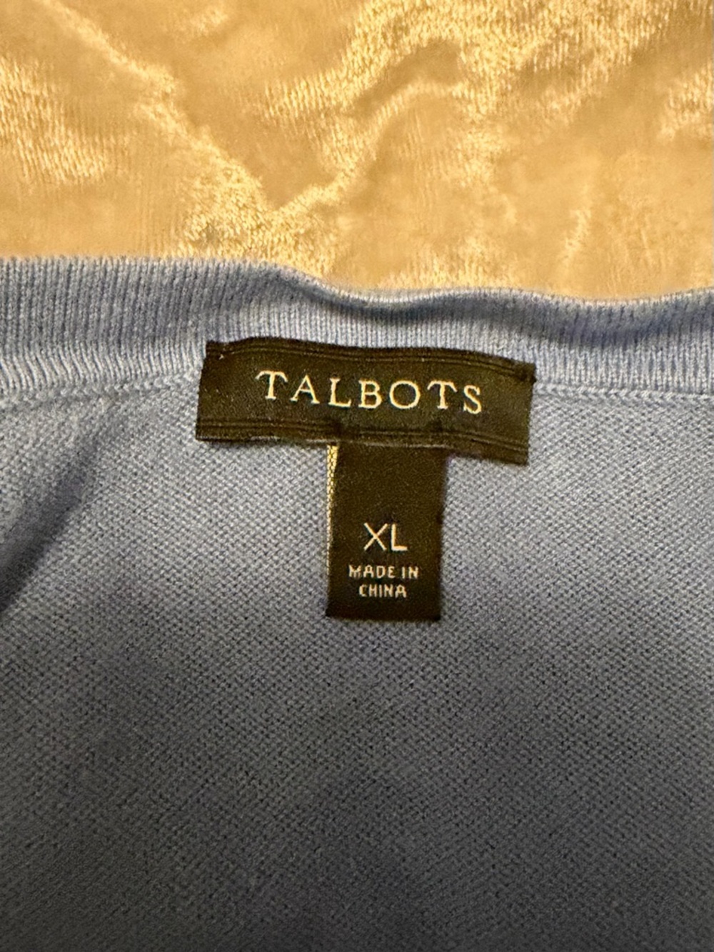 Talbots Light Blue Knit Button-Front Cardigan size xl euc - Picture 3 of 5